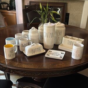 Rae Dunn White Ceramic Kitchen Set